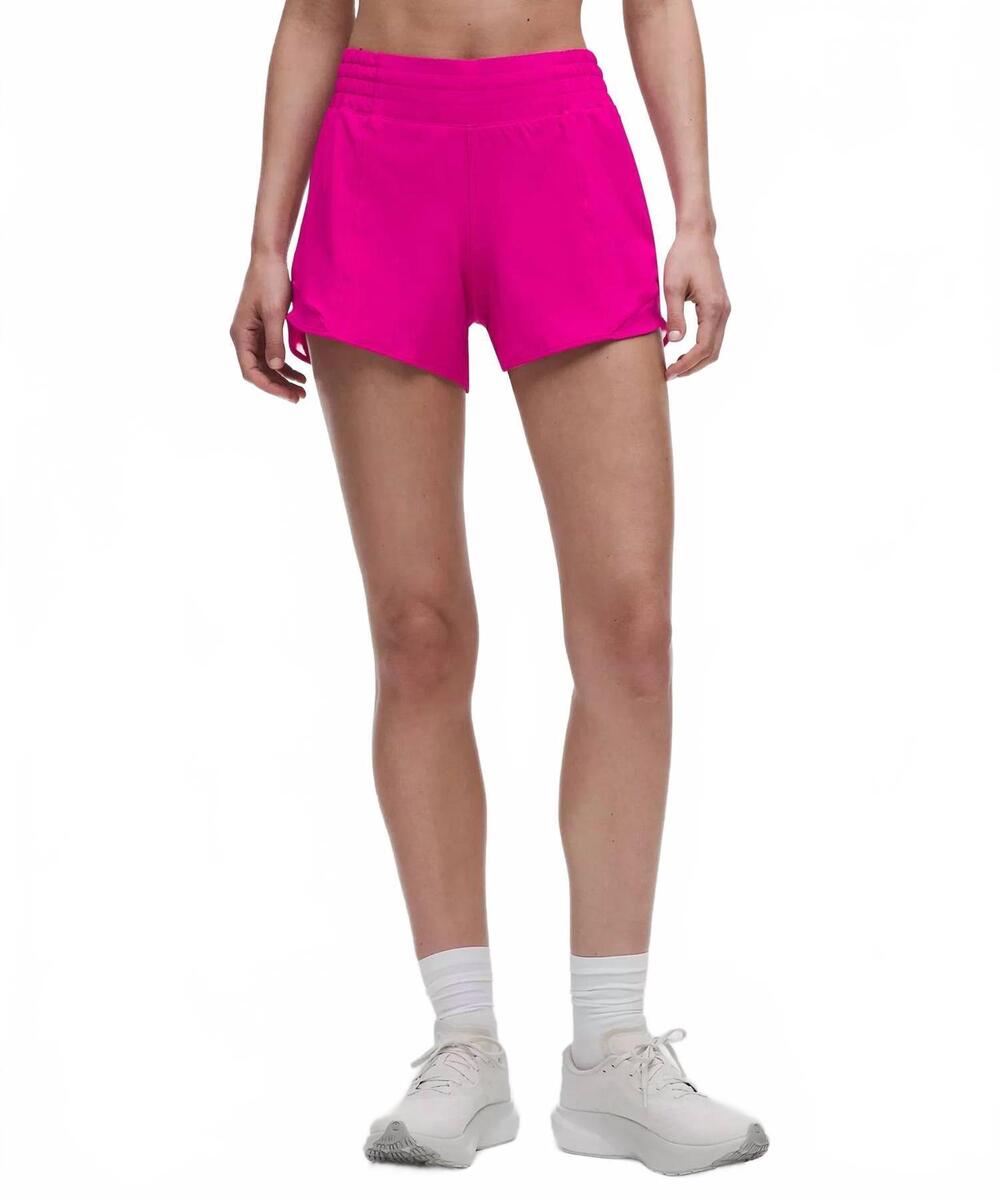 NEW LULULEMON hotty hot high-rise lined short in pink flare